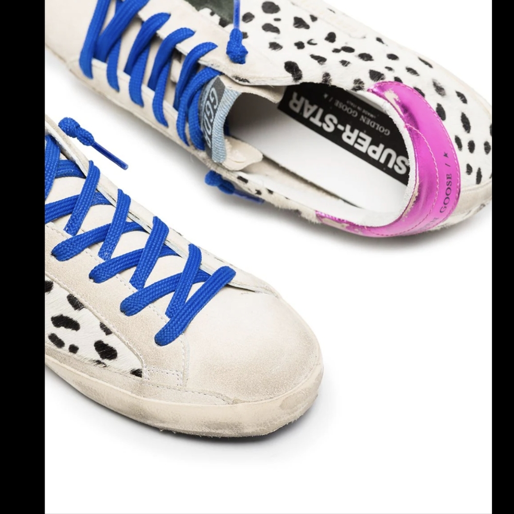 Like new Golden Goose Super Star Leopard Print Sneakers Rare! Size 38